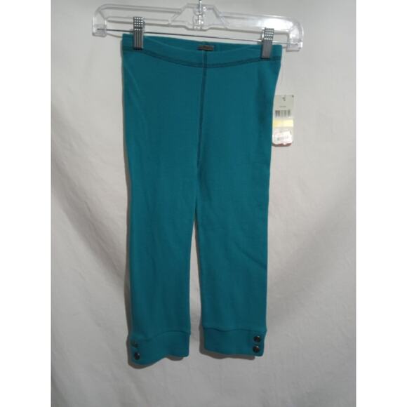 NWT Guess Jeans Size M 10/12 Girls Turquoise Capri Knit Leggings - Picture 1 of 8